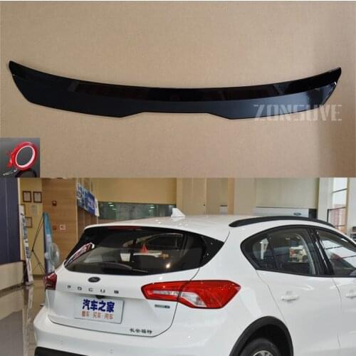 Use For Ford Focus Active 2020 Year Roof Spoiler Carbon Fiber Look Accessories Body Kit Factory Style