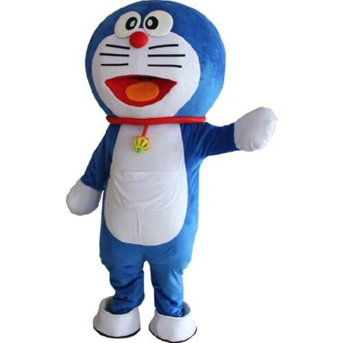 Doraemon Mascot Costume Robocat with Big Head Mascot Costume Doraemon Fancy Dress Cosplay Theme Mascotte Carnival Mascots