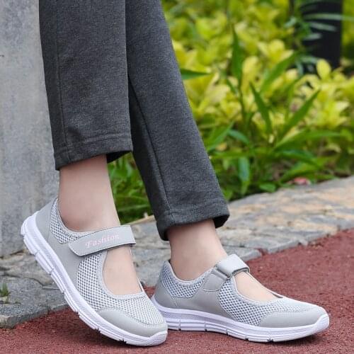 Sneakers for Women Light Outdoor Breathable Mesh Female Healthy Walking Shoes Antislip Summer Flats Sport Tennis Running Shoe