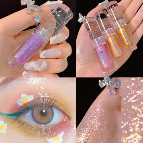 Metallic Diamond Palette Eyeshadow Pearlescent Waterproof Liquid Eyeshadow Glitter Eyeshadow Shimmer Eye Makeup Long-lasting 1pc
