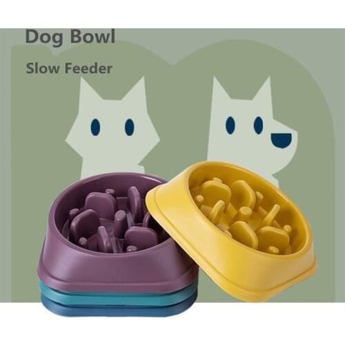 Pet Dog Bowl Slow Feeder Non-Slip Healthy PP Puppy Slow Eating Dish Anti Choking Food Plate Cats Dogs Bowl Supplies