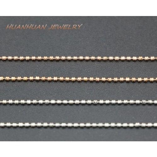 Fashion 1mm Link Chains Copper Stainless Steel Chains For Women Necklace Gift Fitness Diy Pendant Accessory Jewelry 18inch B3376