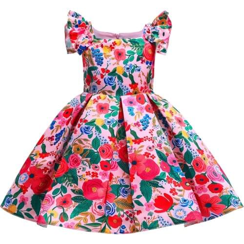 2021 Autumn New Children Dresses Girls Strapless Dresses Girl Sling Evening Dresses Kids Princess Party Evening Dresses 2-10 Age