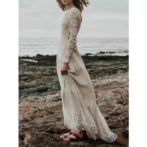 J12 Ivory/Champagne Boat-Neck Natural A-Line Floor-Length Beach Wedding Party Dresses/Bridal Gowns Appliques Free Shipping