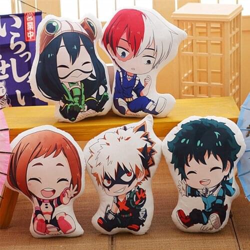 My Hero Academia Kaisen Plush Doll Cosplay Midoriya Izuku Bakugou Todoroki Shoto Pendants Stuffed Toy Keychain