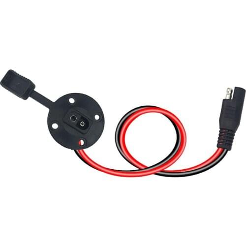 SAE Connector - SAE Power Socket Sidewall Port, Solar Weatherproof SAE Quick Connect Solar Panel Mount, 12AWG SAE Cable for Sola