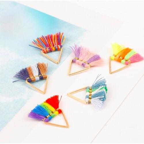 Multi Color 25mm Trilateral Tassel/Polyester Tassel/DIY Decoration/Crafts Bags Clothes Curtain Decorative Accessories