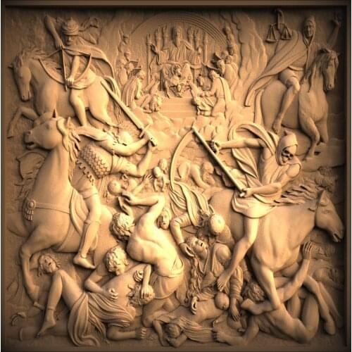 3d Relief STL Model for CNC Router 3D Printer Artcam Aspire Bas Relief _ Religious Massacre