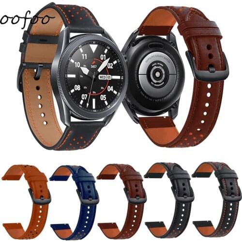Genuine Leather Strap Is Suitable for Huawei GT-46/Samsung S3 S4-42/Huami 22mm Wide Mens Watch Strap Replacement