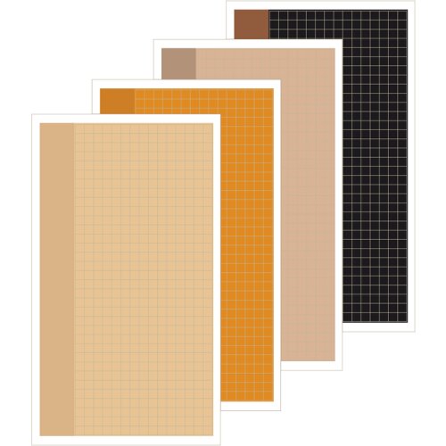 Rice Paper for Calligraphy Writing Half-Ripe Roll Batik Xuan Paper with Grids Thicken Chinese Painting Xuan Papers 5 Sheets