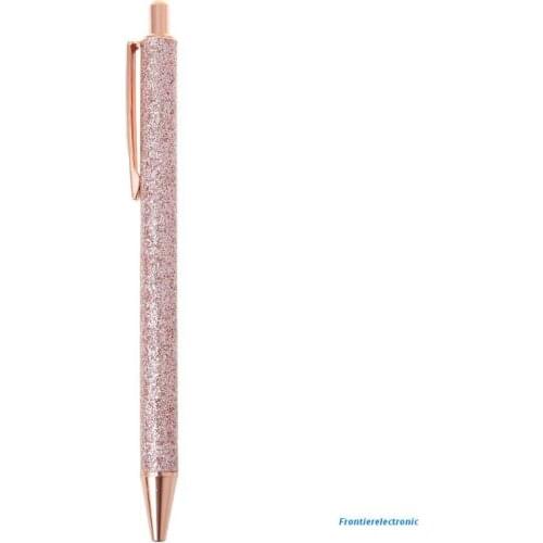 Luxury Metal Ballpoint Pen 1.0mm Glitter Oil Flow Pens Office Supplies School Stationery