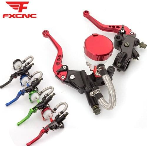 For GROM CBR250R CBF125 PCX 150 Brake Clutch Levers Master Cylinder Reservoir Hydraulic Brake Cable Clutch Levers 125cc - 300cc