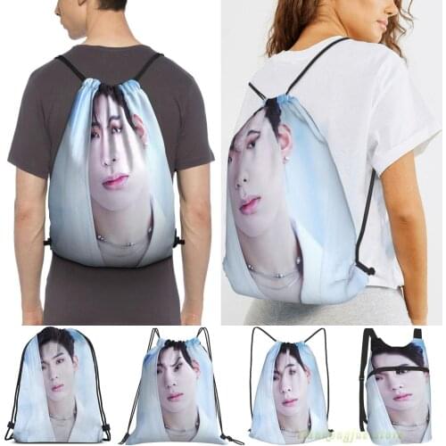 Men Sackpack Strap Bags Monsta X Kihyun Women Purpose Drawstring Backpacks Outdoor Travel Backpacks For Gym Training Fitness Bag