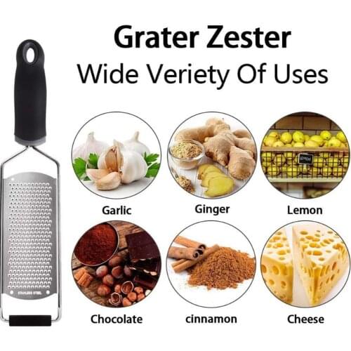 304 Stainless Steel Cheese Tools Multifunctional Cheese Grater Zester With Protective Cover Cleaning Brush For Cheese Lemon