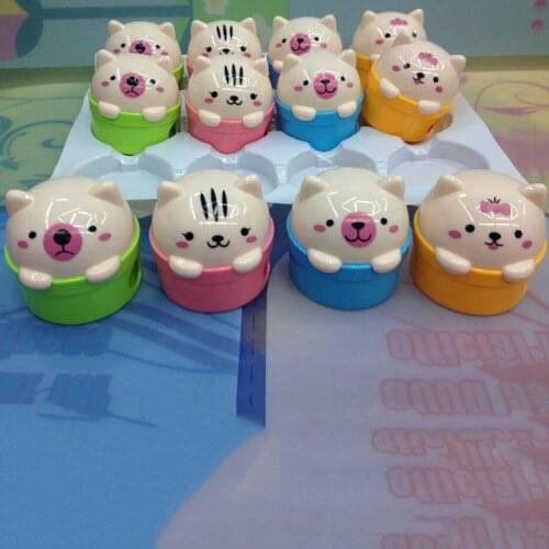 1PC Pencil Sharpener Cat Bear pig Pencil Sharpener Kids School Office Supply Double Hole Cartoon