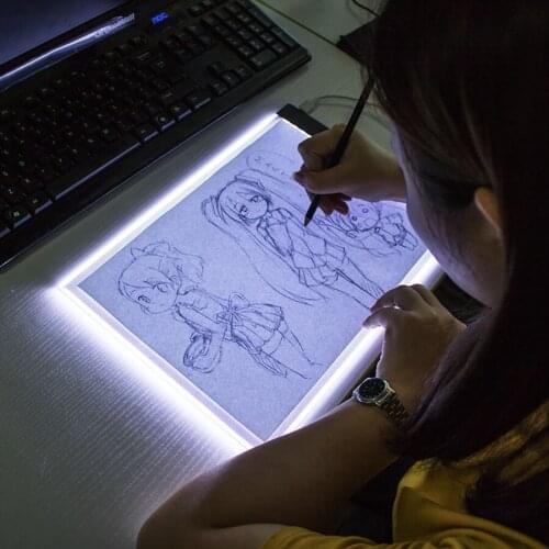 Ultra-Thin A4 Copy Painting Drawing Board Light Childrens Gift Toys Light Tablet Light Stencil Copy Tracing Board Box