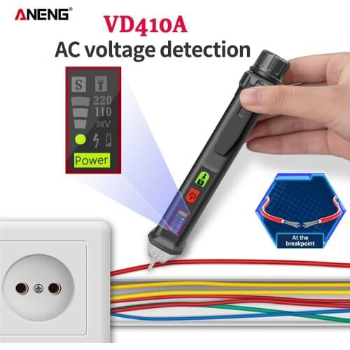 VD401A Digital Voltage Detector AC Tester Meter Pen Non-contact LED voltage Electric Indicator meter vape pen 12V-1000v