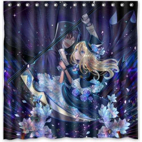 High Quality Custom Waterproof Bathroom Curtains Angels of Death Anime Polyester Fabric Shower Curtain 180*180cm