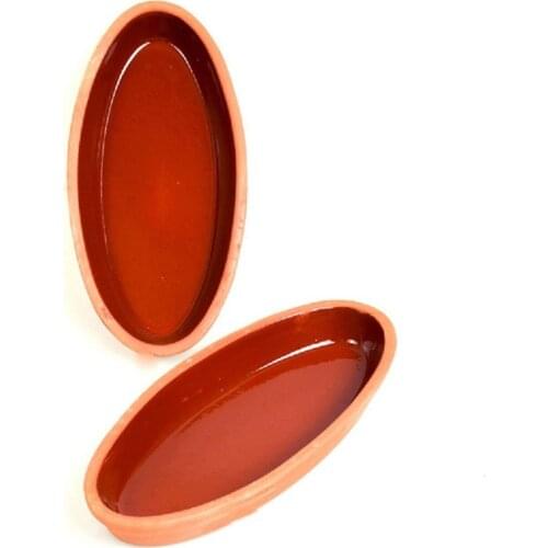 Earth Intra- Glazed 27 Cm Oval Casserole Tava-2 Li