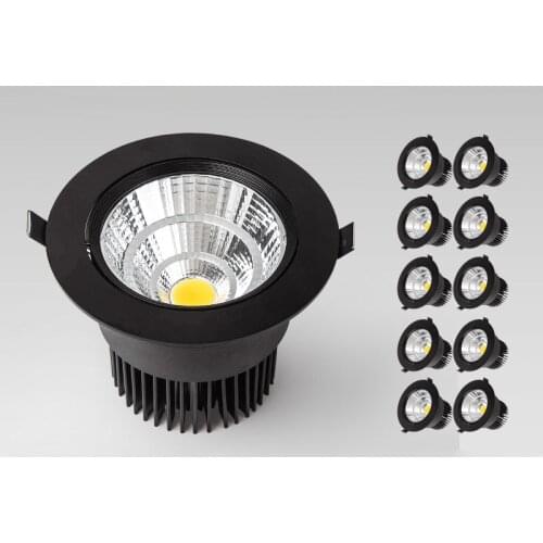 10pcs Dimmable LED COB Downlight 5W 7W 9W 12W 15W 20W 30W 40W Recessed Ceiling Lamp AC110V 220V Downlight Spot Light Home Decor