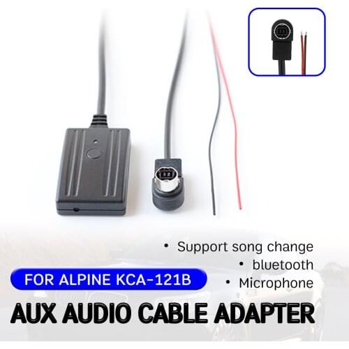 Bluetooth Aux Receiver Cable Adapter Hands-free Hifi aux module for ALPINE 9887/105/117/9855/305S Head Unit for ALPINE KCA-121B