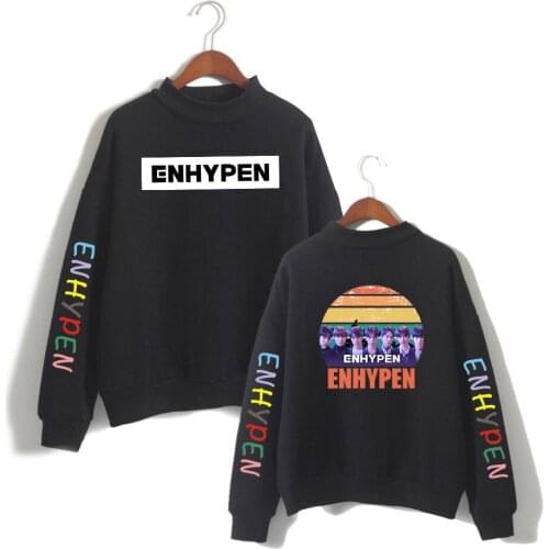 ENHYPEN KPOP 2D Print Hooded Women/Men popular Clothes Harajuku Casual High collar hoodies