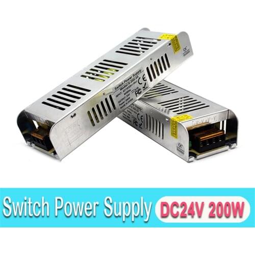 Switching power supply unit 24V 8.3A 200W dc power Source Transformers 220V Input to DC24V Output For CCTV Printer Lighting