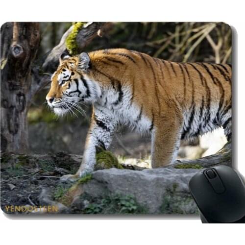 Mouse Pad With Locking Edge,Tiger Predator Big Cat 175708 Mouse Pads