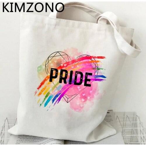 Lgbt shopping bag reusable bolsas de tela recycle bag cotton jute bag grocery bag string fabric boodschappentas sac toile