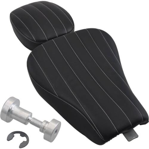 Motorcycle Driver Solo Saddle Seat Passenger Pillion Seat For Harley 48 Sportster 1200X 1200V Iron 883 Leather Strips