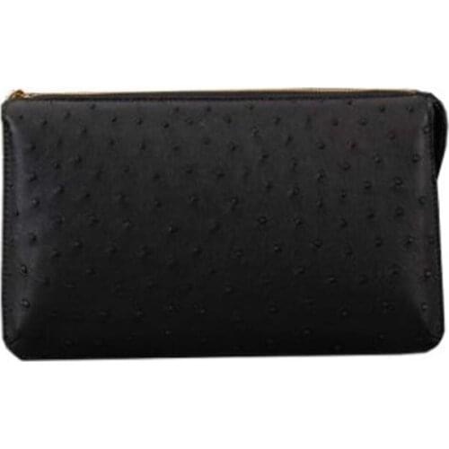 Ourui true Ostrich leather men Hand bag Genuine Ostrich leather male Men clutch bag