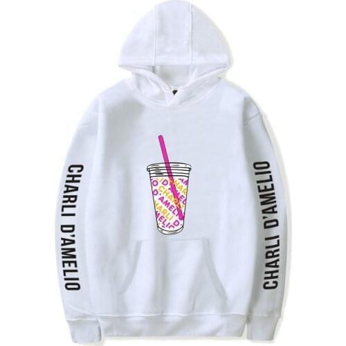 2020 New Ice Coffee White Sweatshirt Splatter Hoodies Sweatshirts Men Women Hoodie Charli Damelio Merch Pullover Tops Hooded