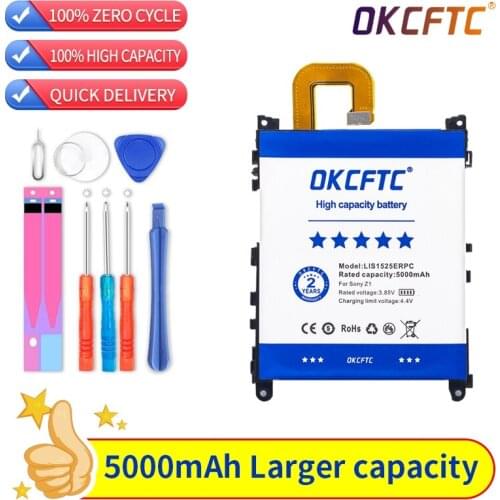 Original Replacement Battery For SONY Xperia Z1 Z1Mini Honami SO-01F C6902 D5503 LIS1525ERPC LIS1529ERPC Phone Battery 5000mAh