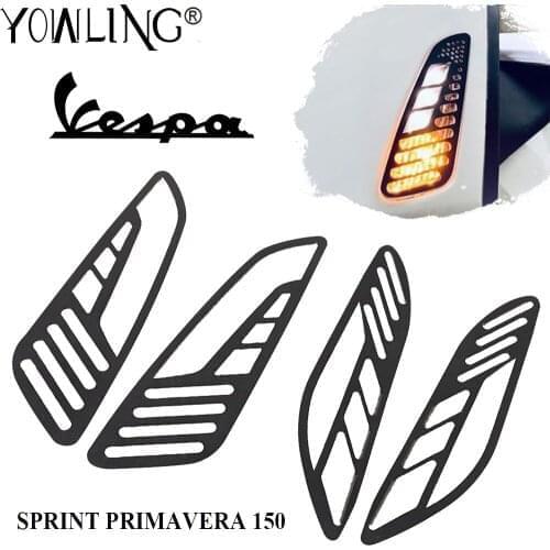 Motorcycle Front Headlight Protector Cover Grill Head Light Guard FOR VESPA SPRINT PRIMAVERA 150 ALL YEARS Aluminium Accessories