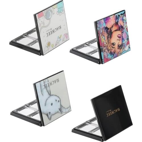 Empty DIY Makeup Magnetic Eye Shadow Box Cosmetics Palette w/ Mirror Travel