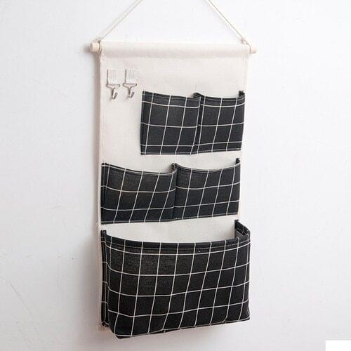 Five Pocket Student Dorm Room Bedside Wall Hanging Storage Bag Home Hotel Kitchen Wall Hangings Organizer