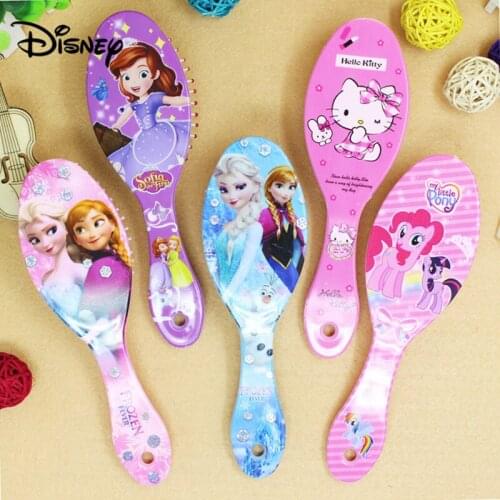 Disney Mickey Comb Cartoon Ice Romance Childrens Air Cushion Comb Cute Massage in Hair Salon Sophia Comb