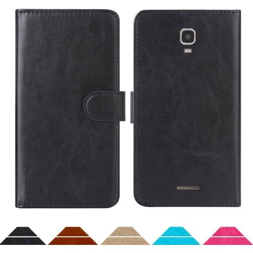 Luxury Wallet Case For DEXP Ixion M545 PU Leather Retro Flip Cover Magnetic Fashion Cases Strap