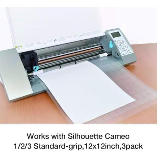 3PCS Replacement Cutting Mat Transparent Adhesive Mat Pad With Measuring Grid 12 By 12-Inch For Silhouette Cameo Plotter Machine