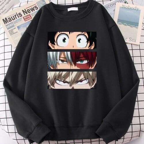 Anime My Hero Academia Print Hoodie Men Woman Fleece Loose Sweatshirt Autumn Spring 2021 New Loose Casual Fashion Hoody Pullover