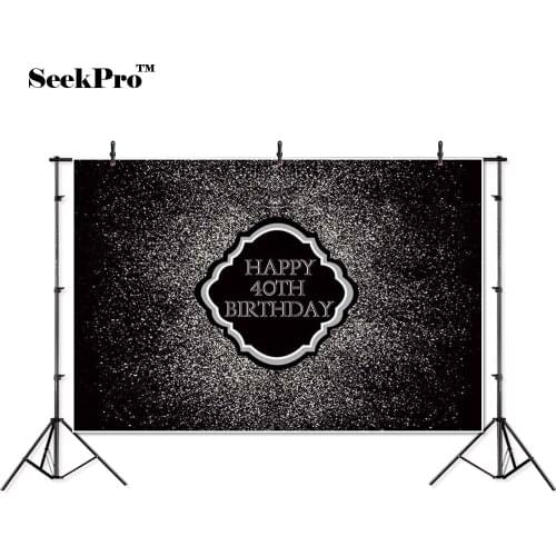 Thin vinyl happy birthday celebration party glitter photo Background Printed Professional indoor Photographic studio Backdrops