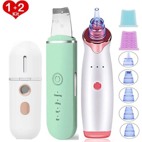 Ultrasonic Skin Scrubber Facial Cleaner Vibration Face Spatula Blackhead Remover Peeling Shovel Cleaner Facial Massager Lifting