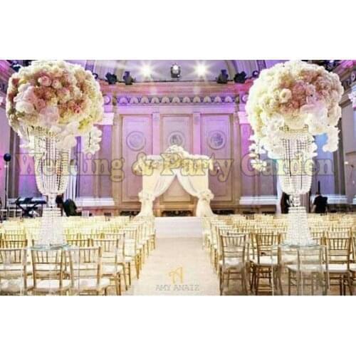 10 pcs/lot 80cm tall 22cm diameter acrylic crystal wedding road lead wedding centerpiece event party decoration