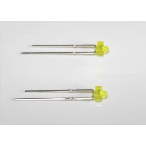 1000PCS F1.8 1.8mm small butterfly short legs, super bright yellow hair yellow, line-emitting diode LED Light Bead lamp