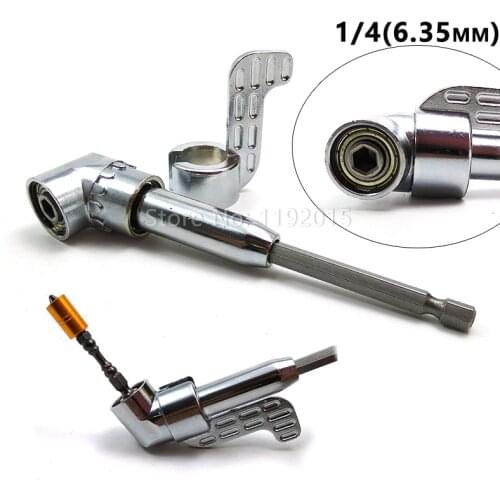 105 Degree Head Angle Drill Extension Shank Driver Screwdriver Magnetic Bit Adjustable Adapter 1/4" Hex Socket Close Corner Tool