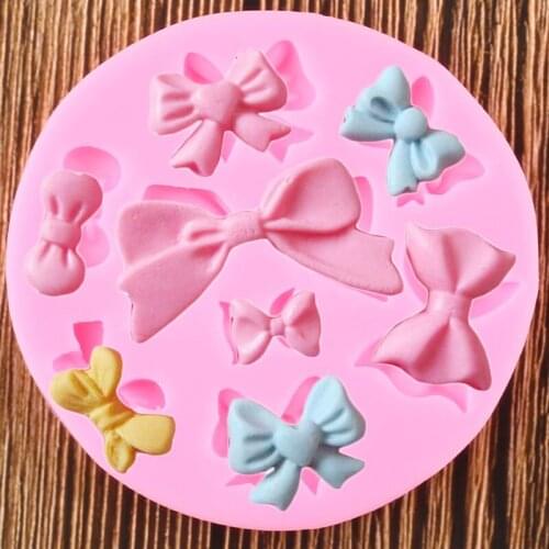 3D Bow Silicone Molds Wedding Cake Decorating Tools DIY Cupcake Baking Fondant Chocolate Mould Candy Polymer Clay Moulds