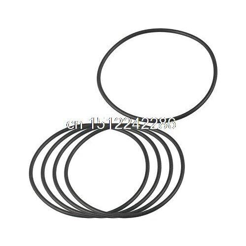 80mm x 2.4mm Flexible Rubber O Ring Sealing Washer Black 5 Pcs