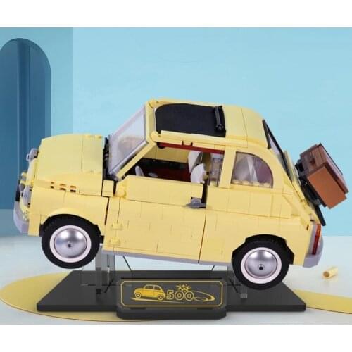 Acrylic Display Stand For 10271 Fiat 500 Car Model Building Blocks (Not include the model)