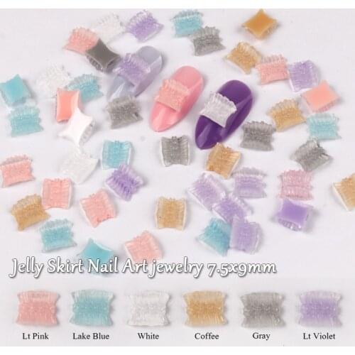 Nail Art decoration Accessories Transparent Jelly Skirt Shape Charms Rhinestones DIY 3D charm Nail Decoration Jewelry Accessorie