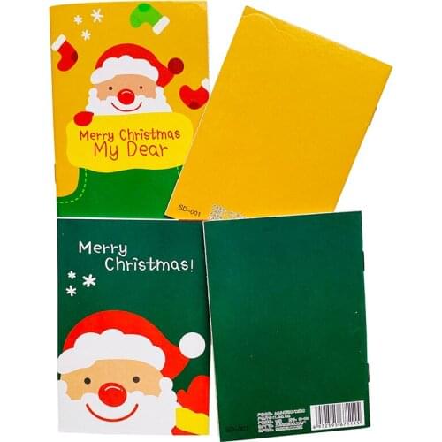 2 Pcs Christmas Santa Claus Small Notebook Writing Diary Book School Office Supply Kids Student Stationery 20 Sheets